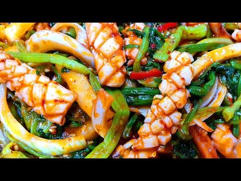 오징어 미나리무침 이렇게 무쳤더니 손님께서 맛있다고 칭찬했어요