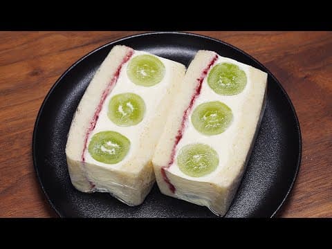 크림치즈와 딸기잼 +샤인머스켓 조합은 못참지! 카페 샌드위치 레시피