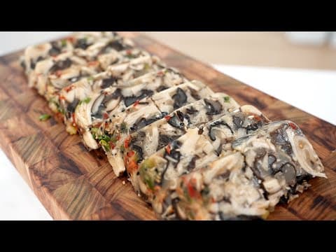 "추석 반찬고민 하세요?" 새로운 고급 밑반찬 버섯 가득 넣은 버섯편육 (버섯묵)🍄