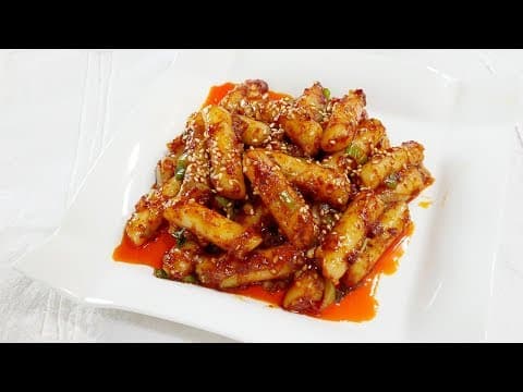 기름 떡볶이 (Pan fried Tteokbokki , oil Tteokbokki )