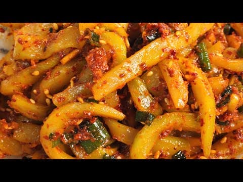 오이를 길게 썰어보세요❗물기 없이 아삭아삭한 오이무침 맛있게 만들기