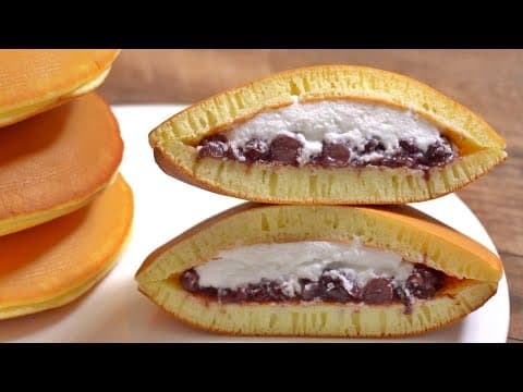 달달한 팥과 생크림으로 가득찬 도라야끼! 브런치용 팬케이크 반죽 레시피까지~!!