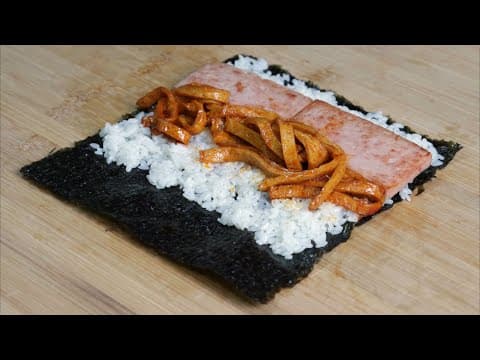 매콤함이 살아있는 어묵 스팸김밥 :: 🌶불닭소스 이렇게 사용하세요