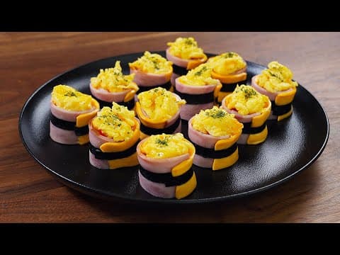 폭신폭신 계란이 듬뿍! 예쁜 도시락 만들기 | 햄 치즈 초밥 | 핑거푸드 만들기 (4K)