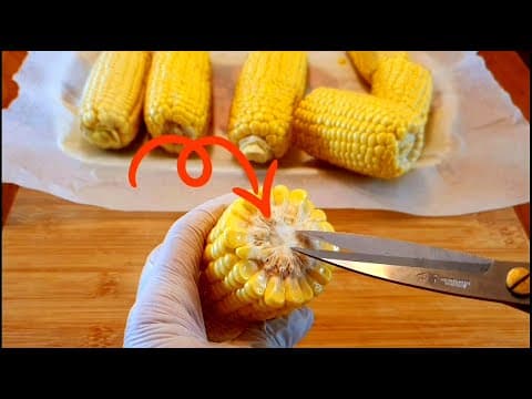 왜 진작 몰랐을까? 옥수수 보이면 이 부분을 무조건 콱! 찔러주세요. 요리 시간이 반으로 줄어듭니다👍