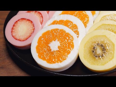 [재료 3가지] 우유와 과일로 말캉탱글 젤리 디저트 만들기