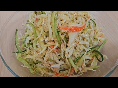 아침은 밥대신 양배추와 오이를 간편하게 드세요👍든든하고 속도 편합니다(양배추오이요리,양배추오이다이어트)