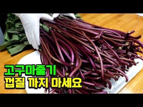 1년 내내 고구마줄기 먹는 방법 알려드립니다