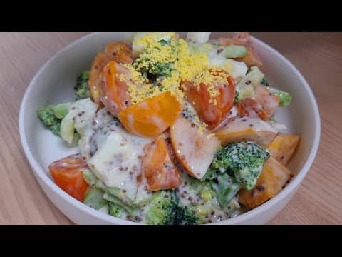 단감과 브로콜리는 이렇게 드세요!!간단하고 맛있어서 한박스 금방 먹네요 (단감요리,단감다이어트요리)