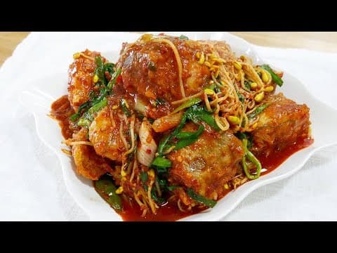 코다리튀김 양념찜 ( Braised  Pollack fritter )