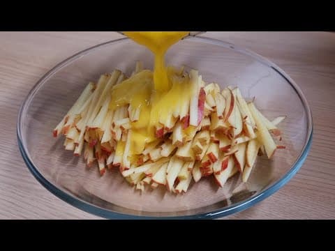 명절 사과 쟁여두지 마시고 얇게 채 썰어 이렇게 드세요🍎ft.깻잎 추가했더니 2배 맛있어요(사과깻잎요리,사과깻잎전,사과다이어트요리)