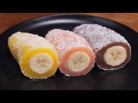 우유와 바나나로 3색 디저트 만들기! 쫄깃쫄깃 바나나 우유떡!