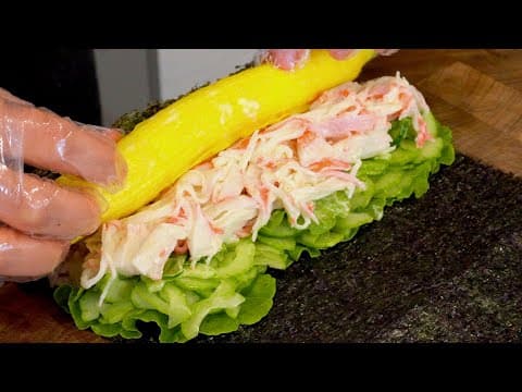 10분 완성!! 여름김밥 이렇게 만들어 보세요!! 다이어트용으로도 최고!!