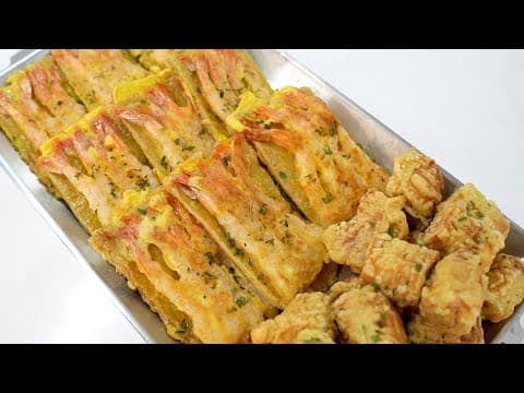 추석명절 인기전 ❗ 꼬치가 필요없는 어묵에 새우만 올리면 맛있는 명절전 💯  (전하고 남은 계란으로 별미어묵튀김까지)