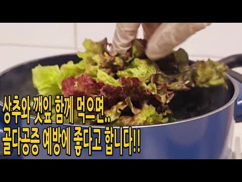 상추와 깻잎 무르기 전 얼른 꺼내 팔팔 끓는물에 넣으세요🍃이렇게 먹으면 골다공증 예방에 좋다고 합니다 (상추깻잎요리,상추깻잎효능)