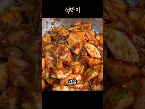 비밀은 무 절이는 방법에 있어요❗️입에 착착 감기는 석박지 섞박지 #shorts #Kimchi