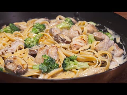 라면처럼 끓여 먹는 크림 스파게티! 10분 완성 원팬 파스타 + V-Log 영상