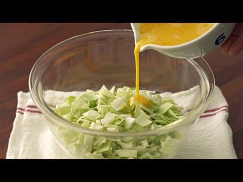 양배추와 두부는 밀가루 없이 이렇게 해보세요‼️ 살도 안찌고 너무 맛있어요👍🏻 양배추 전 😍