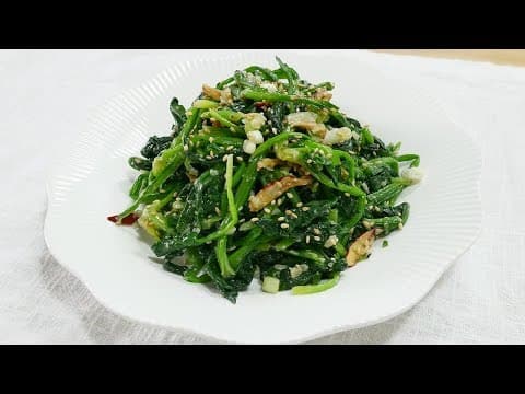 들깨가루 시금치무침 ( Spinach side dish )