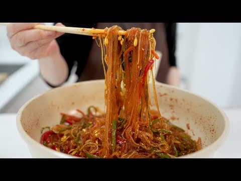 느끼한 잡채는 그만!원팬으로 불지 않는 간단 빨간잡채 만드는 방법!