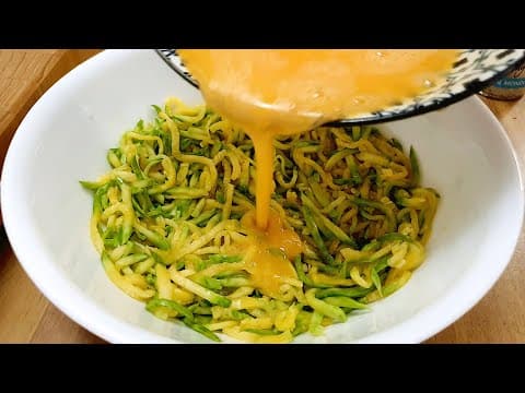 애호박과 계란은 아침빵 대신 이렇게 드세요! 밀가루가 안 들어가서 속도 편하고 살도 쭉쭉 빠져요❗