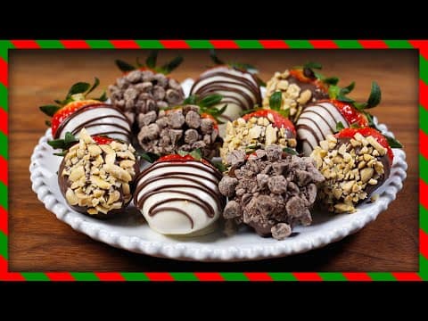 [크리스마스 특집] 딸기 초콜릿 | 수제 디저트 | 아이들 간식 | 파티 초대요리 | 쉬운 레시피(4K)