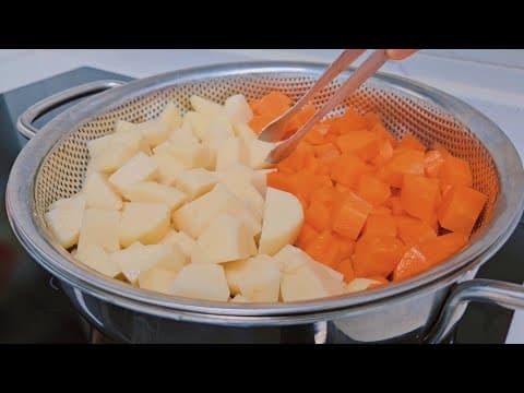 감자와 당근을 쪄서 이렇게 먹으면 한박스 순삭해요!! 감자로 아침 식사가 해결돼요 (ft.감자고로케,감자샐러드,감자스프)