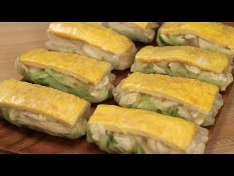 밥대신 계란 있으면 꼭 만들어 보세요~!! 라이스페이퍼로 만들면 살도 안찌고 든든해서 맛도 영양도 최고입니다👍