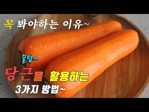 이렇게 만들었더니 당근이 10배 맛있어지네요~👍 간단 맛있는 당근요리 3가지 강쉪