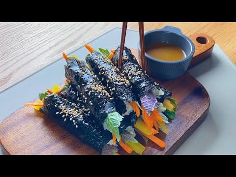 재료는 간단하지만 맛은 완성!🥢 한번 먹으면 멈출 수 없는 중독성 꼬마김밥 (광장시장 마약김밥) 만들기