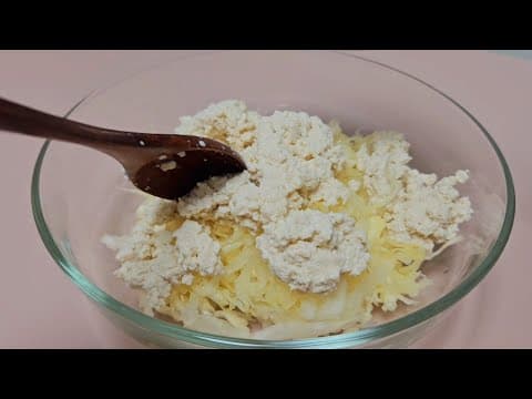 양배추와 두부를 이렇게 만들었더니.. 밥대신 먹어도 속편하고 든든합니다👍Cabbage and tofu pancake