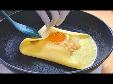 계란 2개로 초간단 식사가 되는 쉬운 달걀 요리, 갈레트 만들기🍳