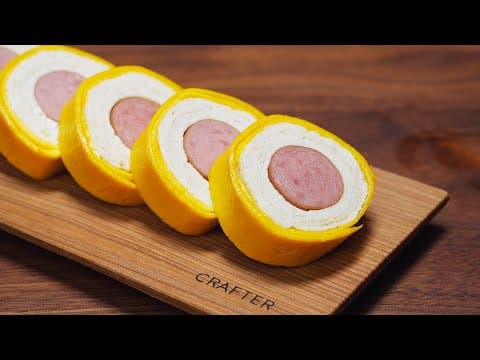 [두부계란요리] 아이들 건강 반찬 만들기! 소시지 품은 두부계란말이 | 점심 도시락 반찬(4k)