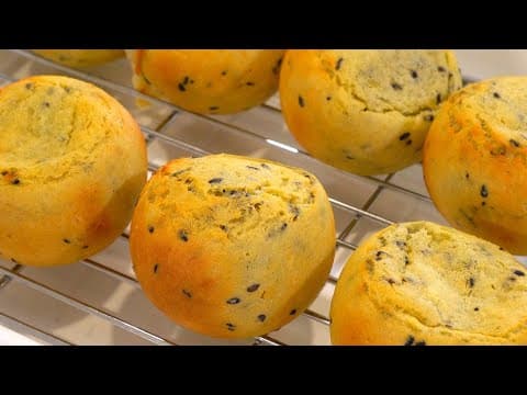 노밀가루!! 에어프라이어로 고구마 깨찰빵 만들기!!🍠 아이들 간식으로 최고!!😄