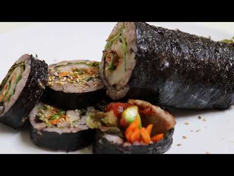 강슆:)김밥 만들기 / 강식당 삼겹살 김밥 만들기~ 먹방  [Pork belly kimbap & ssamjang sauce]