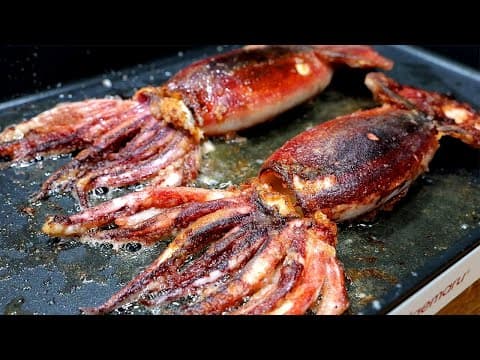 오징어는 구워드세요. 감칠맛, 고소함이 10배 됩니다