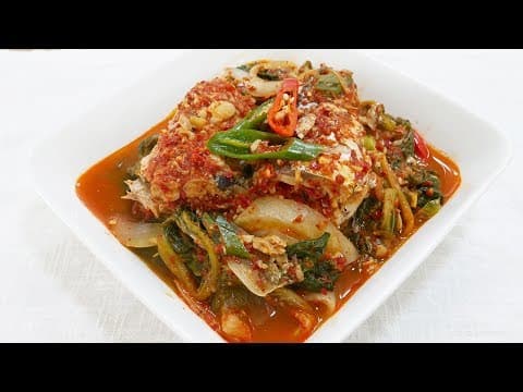 시래기 고등어캔 조림 ( Braised Mackerel )