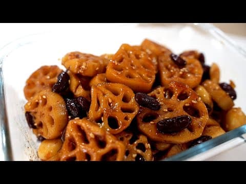 명밑반찬으로 고민하지마세요~ 연근조림 이렇게 해서 놓으면 추석음식과 너무 잘 어울려요👍