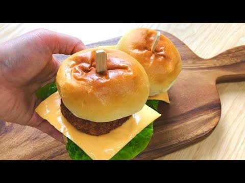 스펀지밥 집게리아 시그니처 메뉴 수제 게살 버거 만들기🍔  : Krusty Krab signature menu is Krabby Patty.