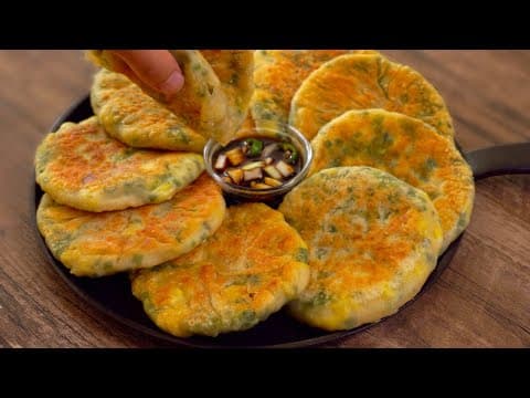 부추와 계란만으로 충분합니다! 겉은 바삭하고 속은 촉촉한 부추 계란만두! 쫄깃한 만두피 레시피까지~!!