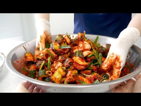 오이깍두기 간단하게 양념비율 1:1:1만 기억하세요.