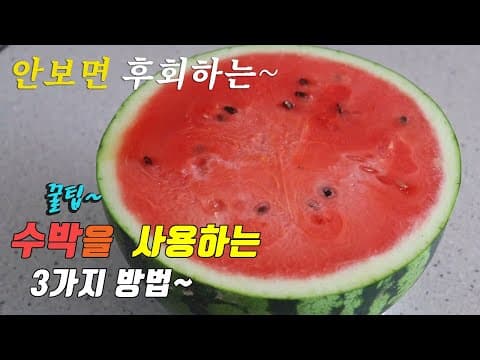 간단하고 맛있는 수박 요리 3가지~ 강쉪^^ 3 kinds of watermelon recipe,  korea food recipe.