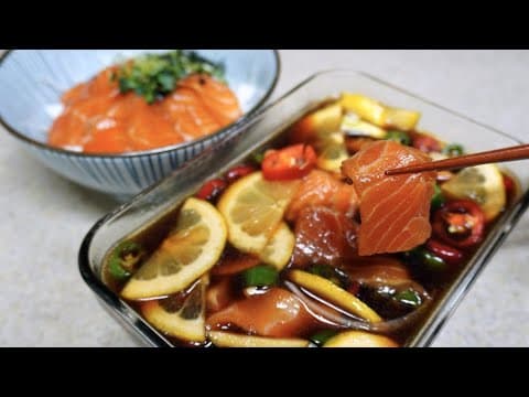 연어장 :: 초밥 좋아하시는 분들 꼭 보세요❤️ 집에서도 연어장과 연어덮밥을 정말 맛있게 만들어 먹을 수 있는 비법의 레시피 최초공개 👍 ::  연어장으로 연어덮밥을 맛있게 !