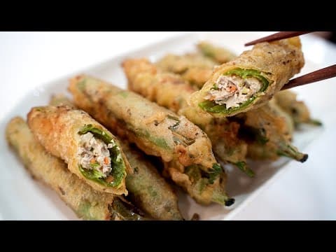 느끼하지 않고 담백해서 손이 계속 가요~ 어느순간 없는 고추튀김!