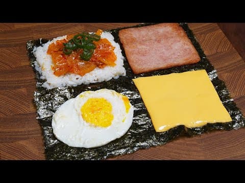 초간단 요리! 접어먹는 스팸 김밥! 실패 없는 꿀팁 알려드립니다(4K)