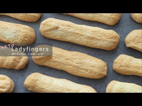 [ASMR] KETO, LCHF, Ladyfingers ( Low Carb Cookies ), 키토쿠키, 저탄고지, 무설탕 레이디핑거 만들기, 糖質制限