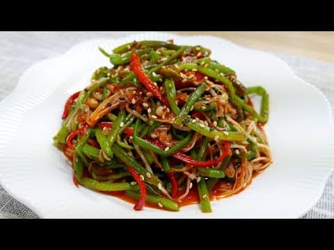 팽이버섯 미나리무침 (Mushroom Water parsley Side dish)